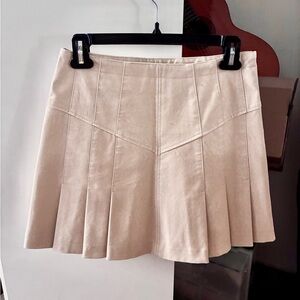 Free People Beige Mini Skirt